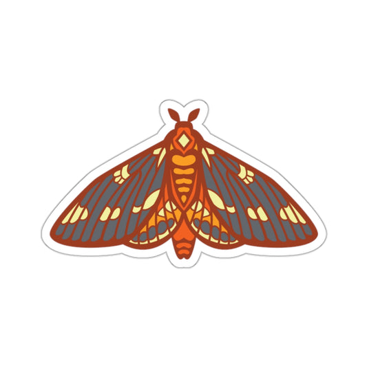 Inguz Rune Moth Sticker | Regal Moth | Citheronia regalis