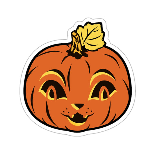 Kittykin Jack-o'-lantern Sticker | Orange Pumpkin