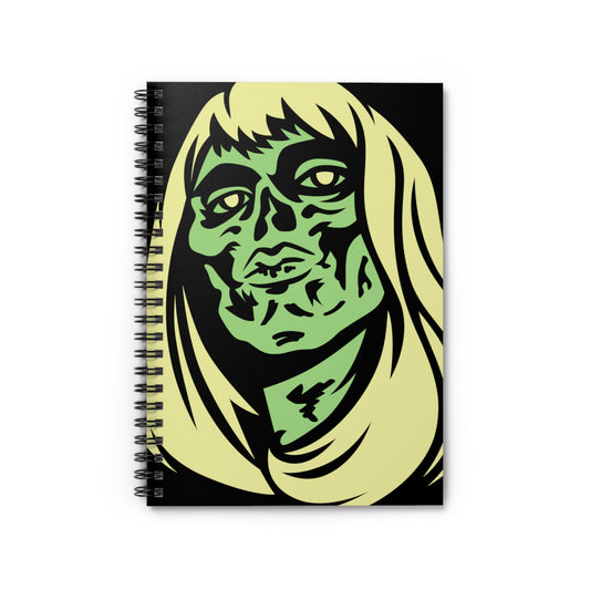 Zombie Horror Girl Spiral Bound Notebook Ruled Line Diary