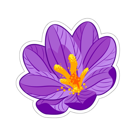 Crocus Flower Sticker 3" x 3"