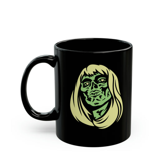 Zombie Horror Girl Black Mug (11oz)