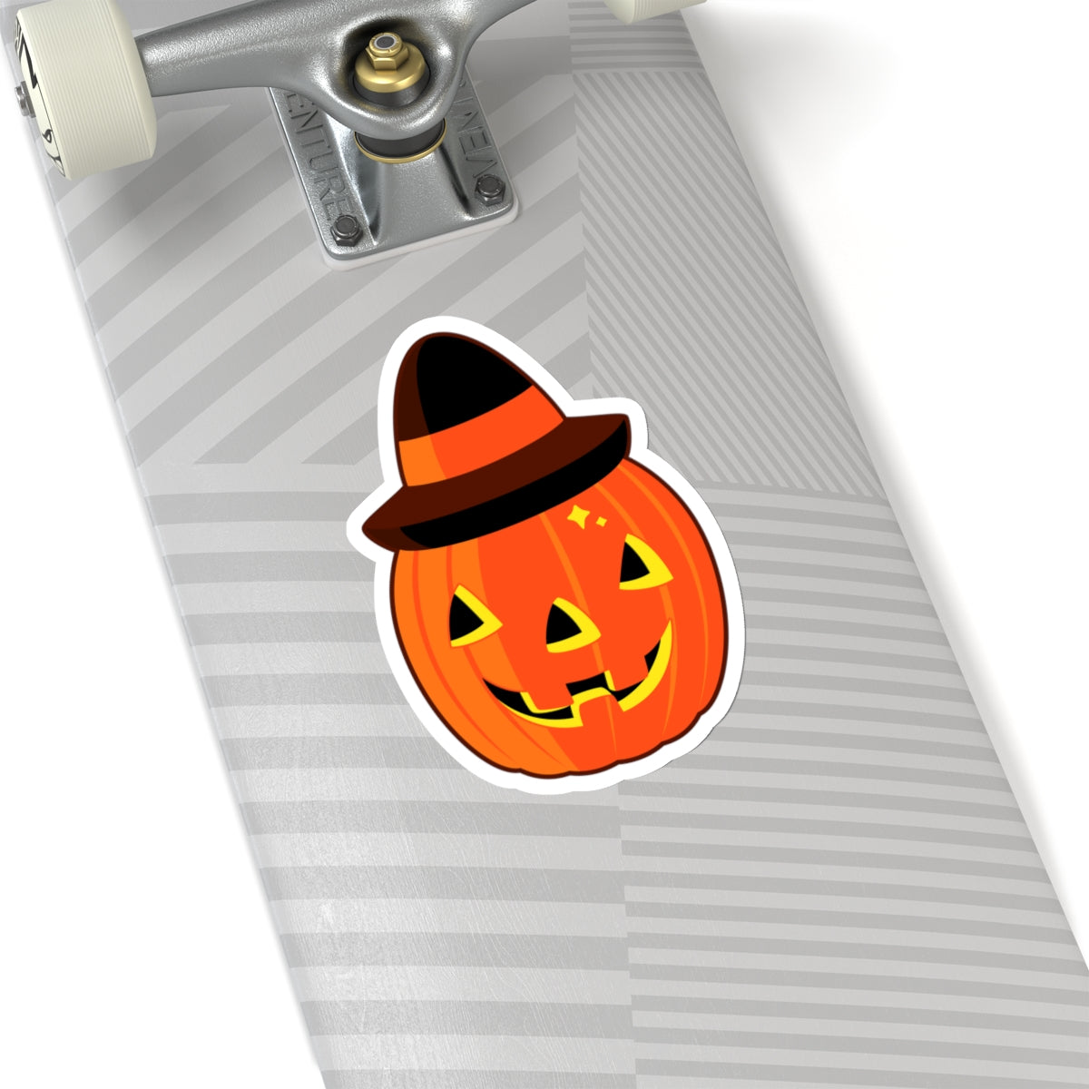 Jumbo Jack-o'-lantern Witch Vintage Style Pumpkin Sticker (6x6 inches)