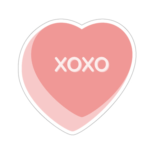 Candy Heart Sticker | XOXO | Pastel Pink Valentine