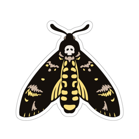 Death's Head Hawkmoth Sticker | Acherontia atropos | Resting Moth