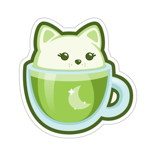 Magic Moon Matcha Cat | Witchy Brew Sticker