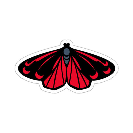 Cinnabar Moth Sticker | Tyria jacobaeae | Crescent Moon
