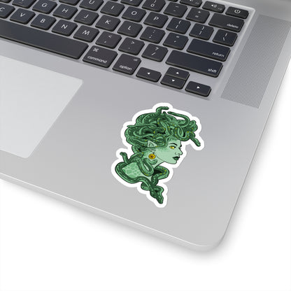 Absinthe Green Medusa Sticker (3x3 inches)