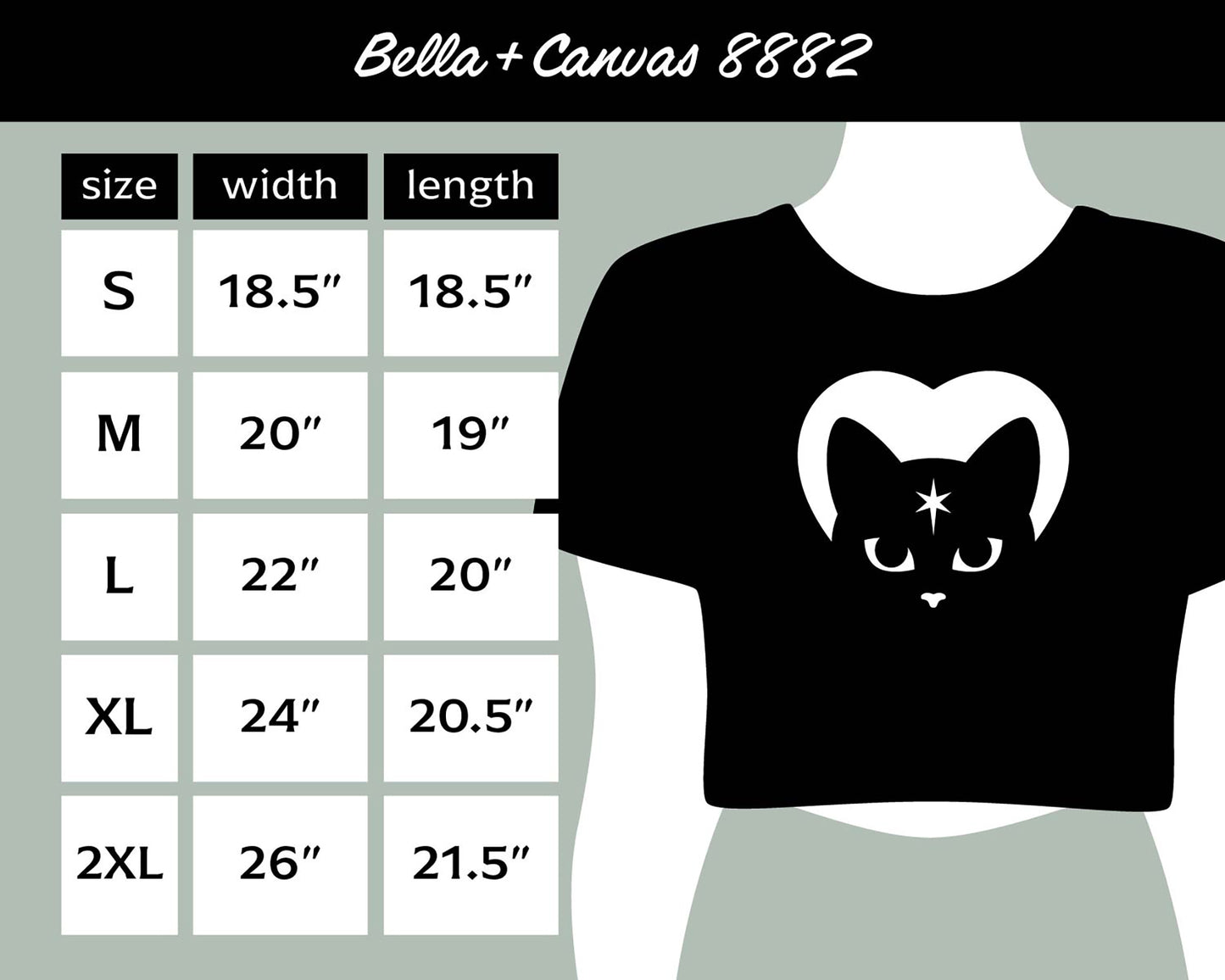 Celestial Cat | Flowy Cropped Tee