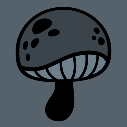 Black Velvet Bolete Mushroom 2" x 2" Sticker