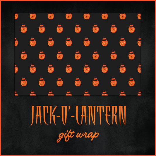 Witchy Jack-o'-lantern Vintage Style Pumpkin Gift Wrap Paper