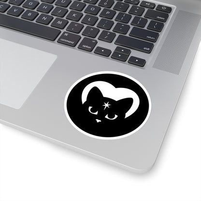 Celestial Cat Circle Sticker