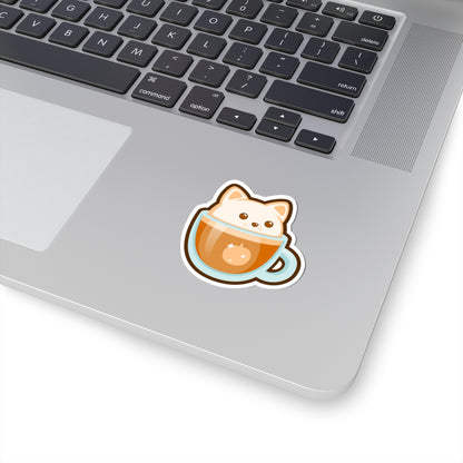 Cafe Cat Sticker | Pumpkin Spice Latte