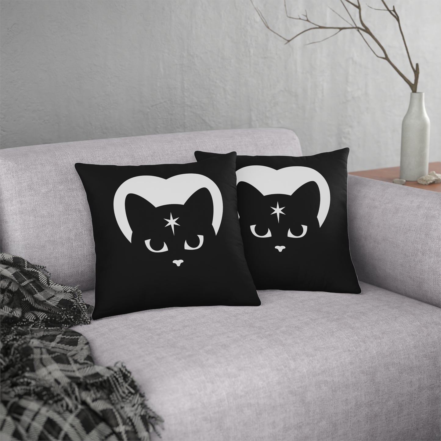 Celestial Cat Throw Pillow