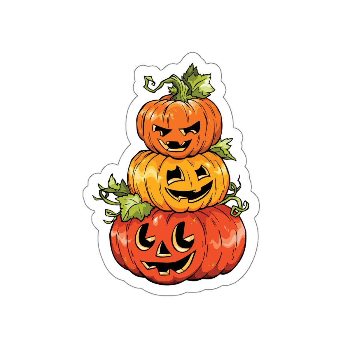 JUMBO Jack-o'-lantern Tower Die-Cut Stickers