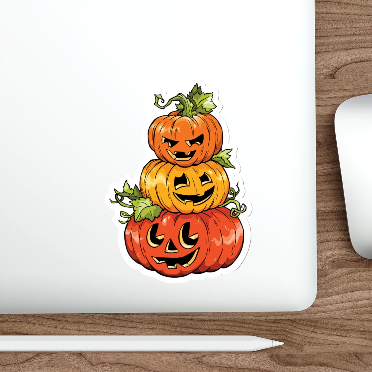 JUMBO Jack-o'-lantern Tower Die-Cut Stickers