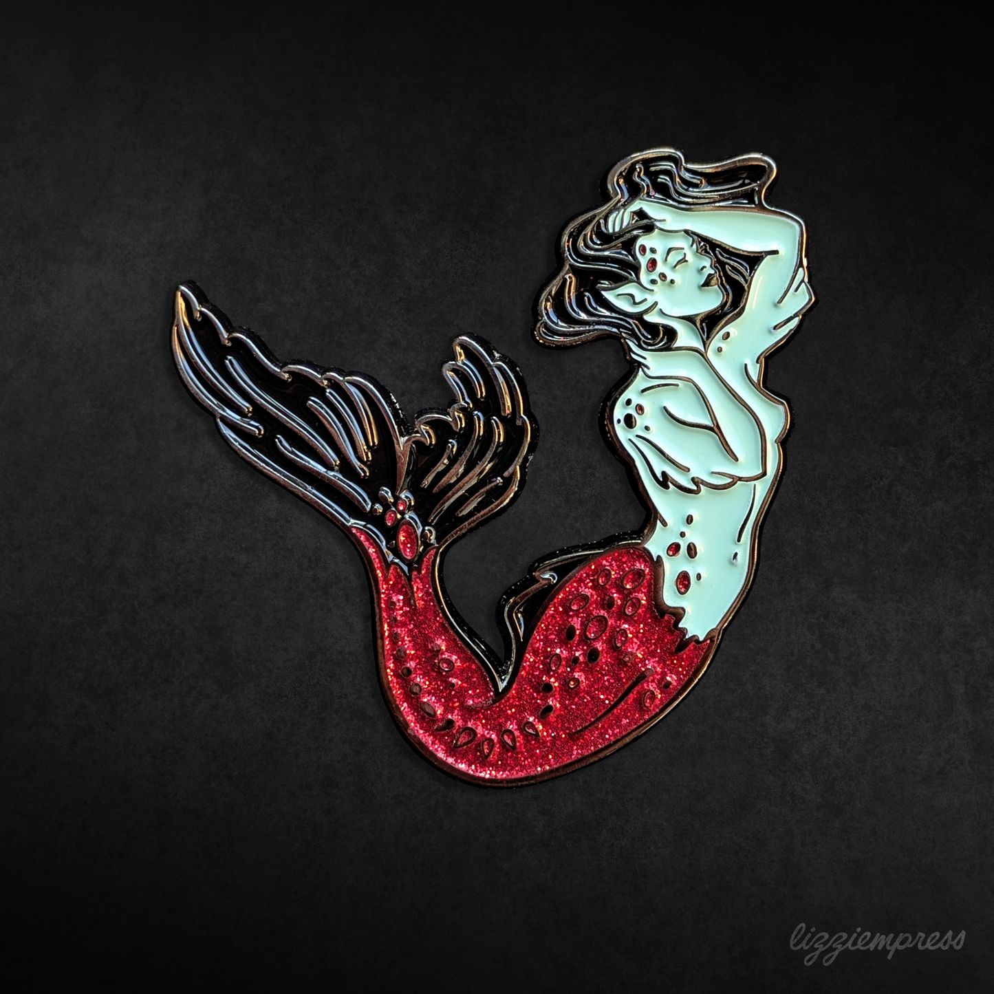 Crimson Siren Enamel Pin