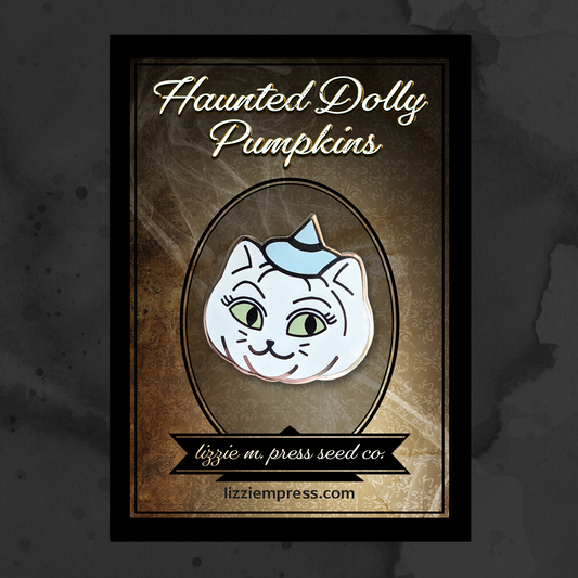 Brynn Kittykin Witch | Haunted Dolly Pumpkin | Hard Enamel Glow Pin