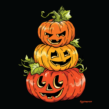 JUMBO Jack-o'-lantern Tower Die-Cut Stickers