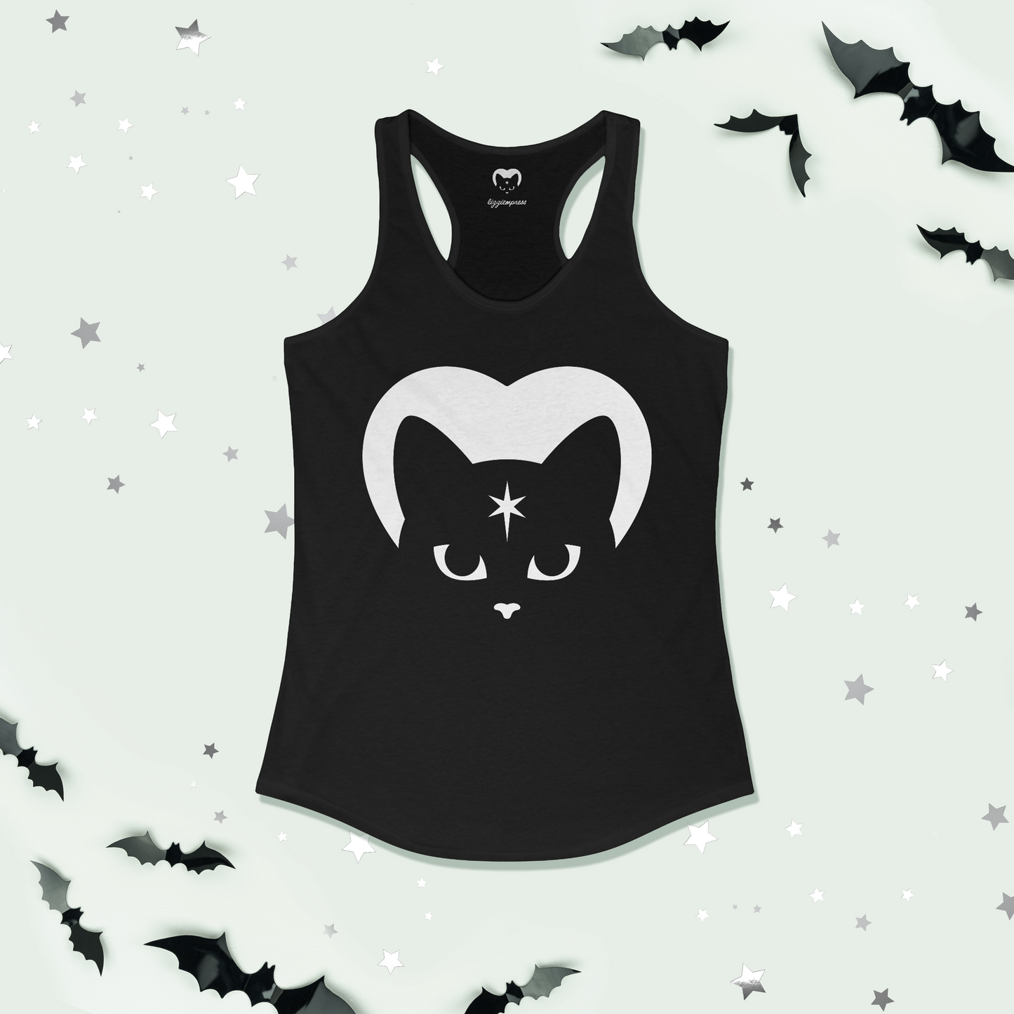 Celestial Cat Women's Racerback Tank Top