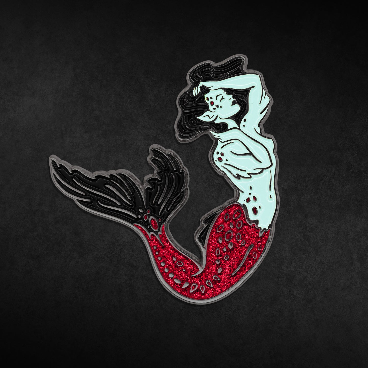 Crimson Siren Enamel Pin